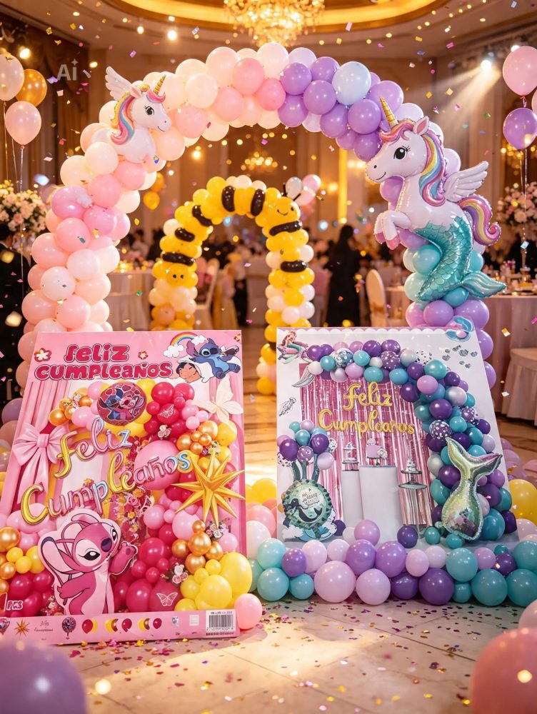 Set de globos de fiesta para niña c/u