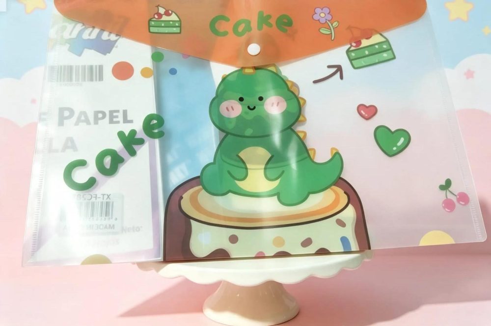 Sobre de plástico tamaño carta dinosaurio c/u
