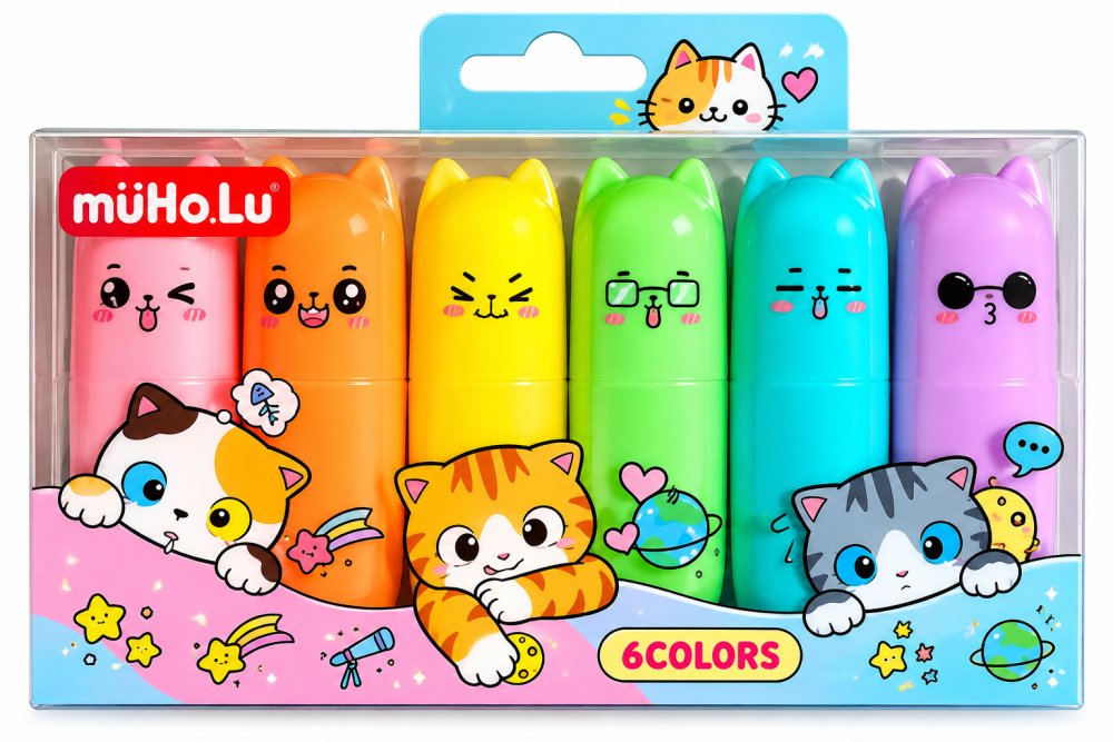 Set de marcatexto de Lucky Cat