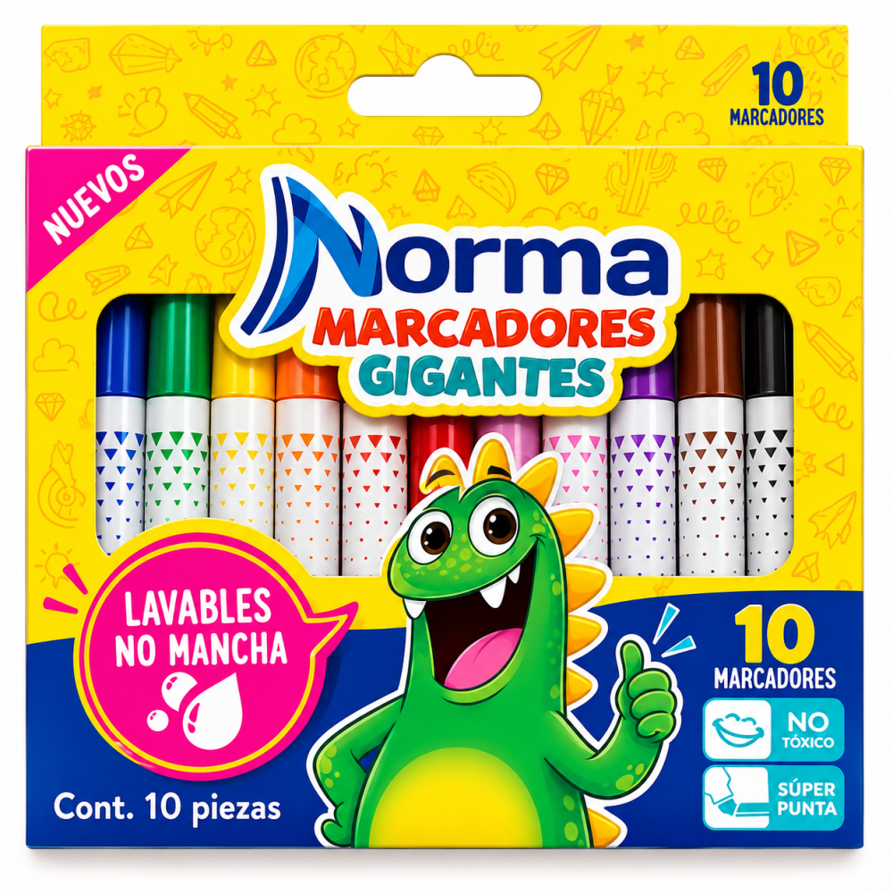 Marcadores gigantes norma